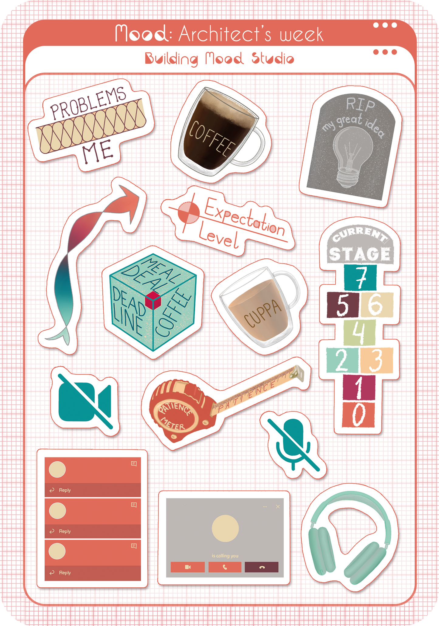 Architect's week sticker sheet