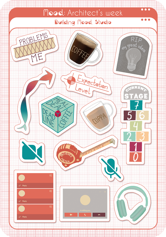 Architect's week sticker sheet